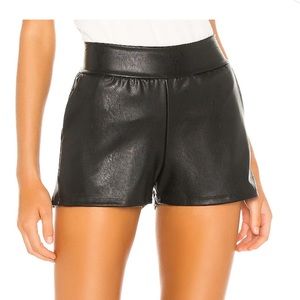 NWOT Commando Black Faux Leather Jogger Shorts